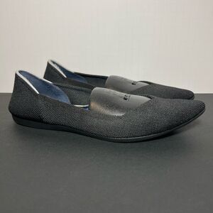 Womens ROTHYS The Loafer Black Slip On Flat Shoes / Size 8.5 (fits like 7.5)